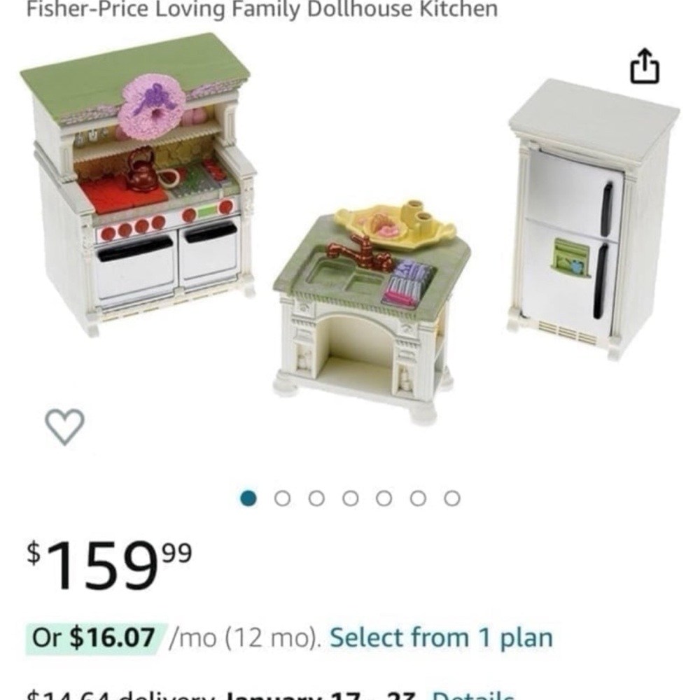 fisher price loving family christmas dollhouse furniture